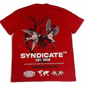 Syndicate High quality graphic tee Sz Various red